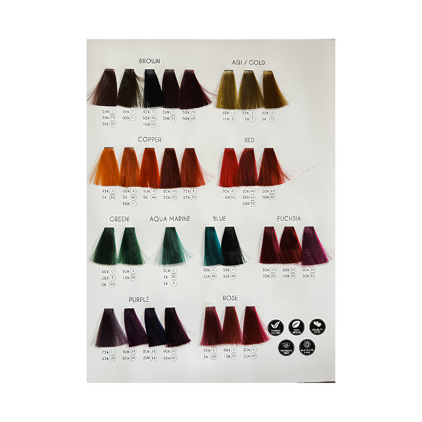 Gems Colors Chart