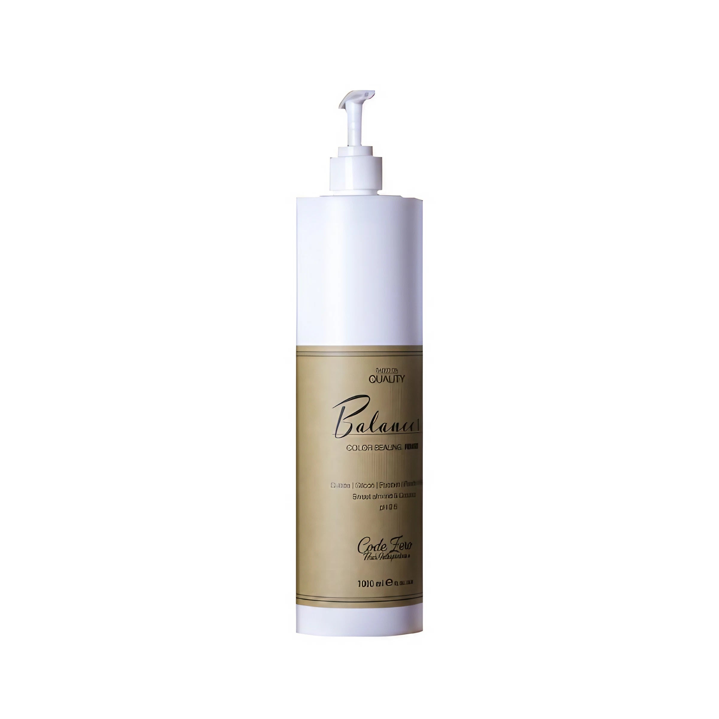 A pump bottle labeled 'Balancer pH 2.5' designed for hair care.