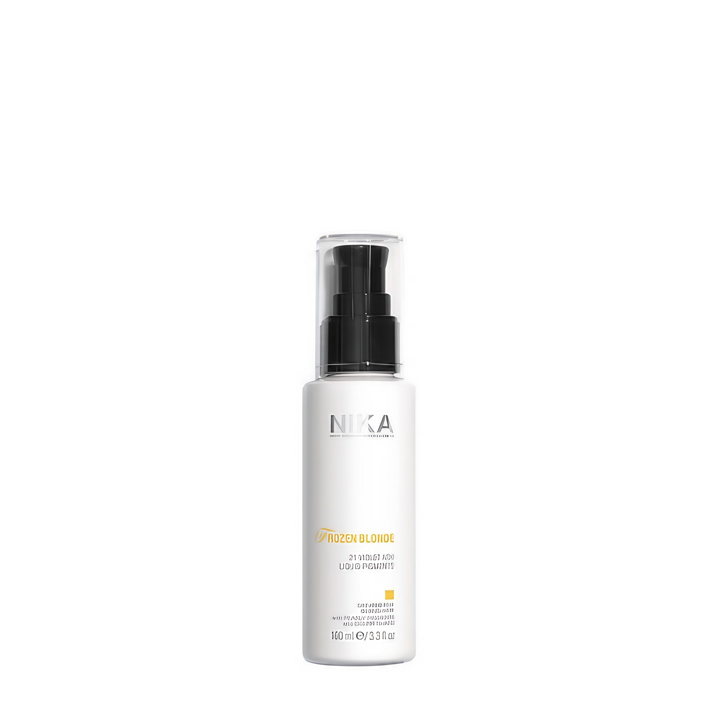 A bottle of Liquid Pigment .21 Violet Ash by NIKA, which is a hair care product used for neutralizing yellow tones in hair.
