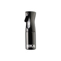 Nika Spray Bottle, glossy black refillable water sprayer with lever trigger and fine mist