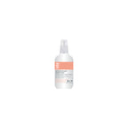 White spray bottle with a label on a white background