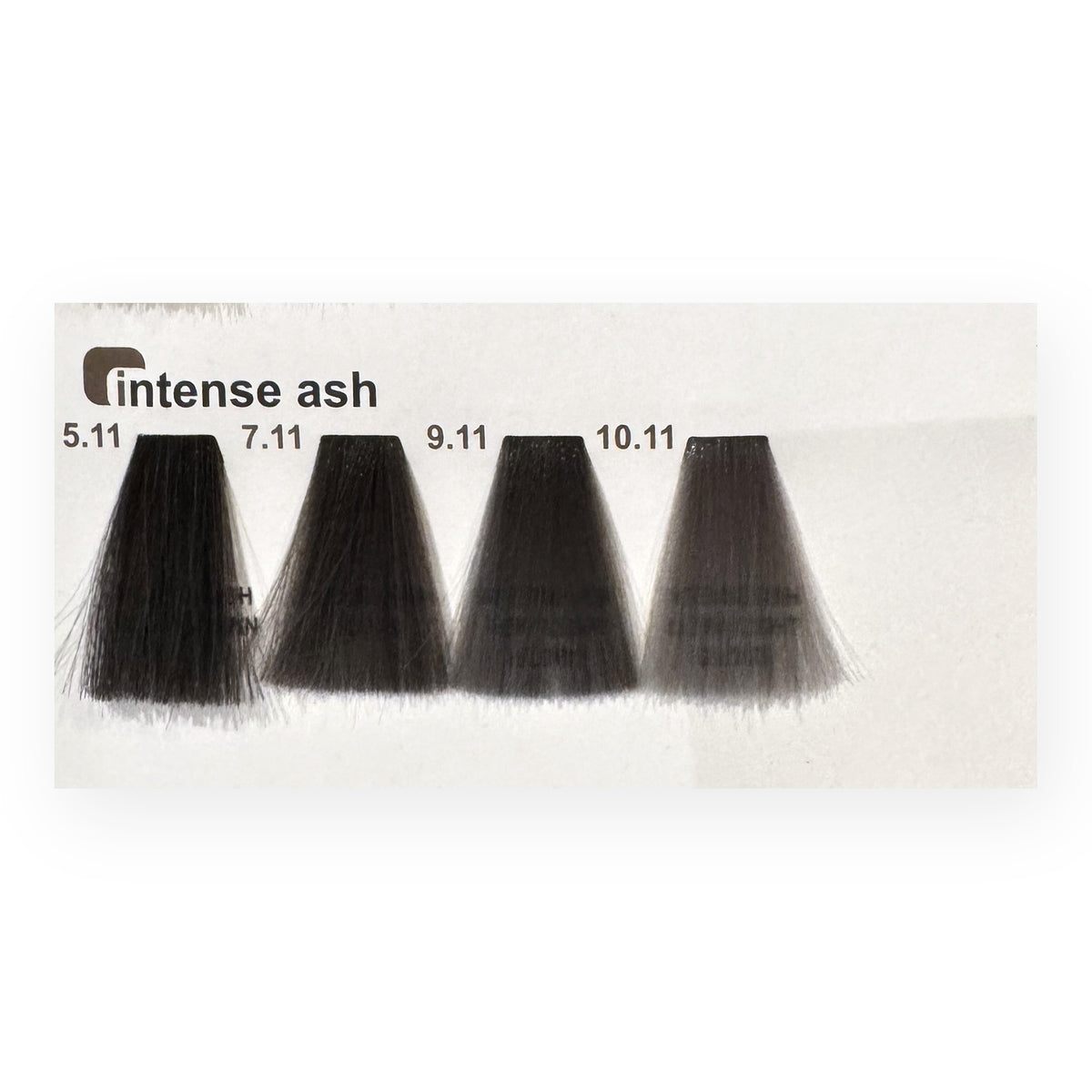 Ciocche intense ash di Vibrant Color Chart Up6 Mini: 5.11, 7.11, 9.11 e 10.11