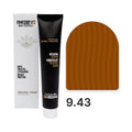 Vibrant Color 9.43 Very Light Copper Golden Blond : tube et étui avec la couleur du nuancier officiel, couleur indicative