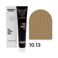 Vibrant Color 10.13 Golden Ash Platinum Blond: tube and box with the hair colour from the official colour chart, indicative colour