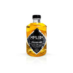 A bottle of Xflex After Shave Amber with a label that includes the product name and the phrases 'Fresh Cool Sensation' and 'Tonifying Cool Sensation'. The bottle is tinted amber color and has a black cap.
