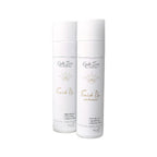 Two cans of hair spray labeled 'Finish Up' and 'Finish Up Intense', designed for hair styling.